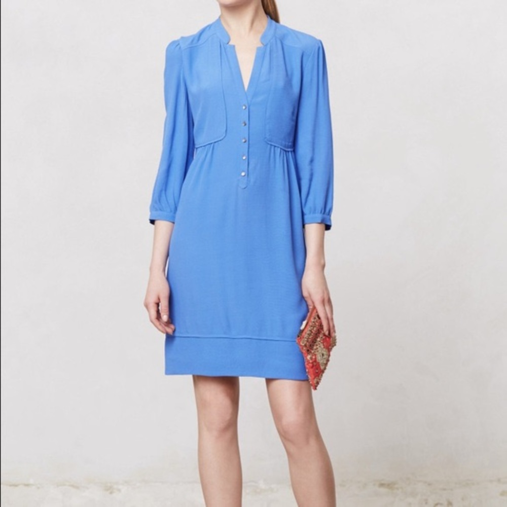 Anthropologie Maeve blue dress size 2